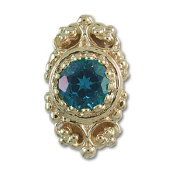 rk701 Blue Topaz Bracelet Slide 